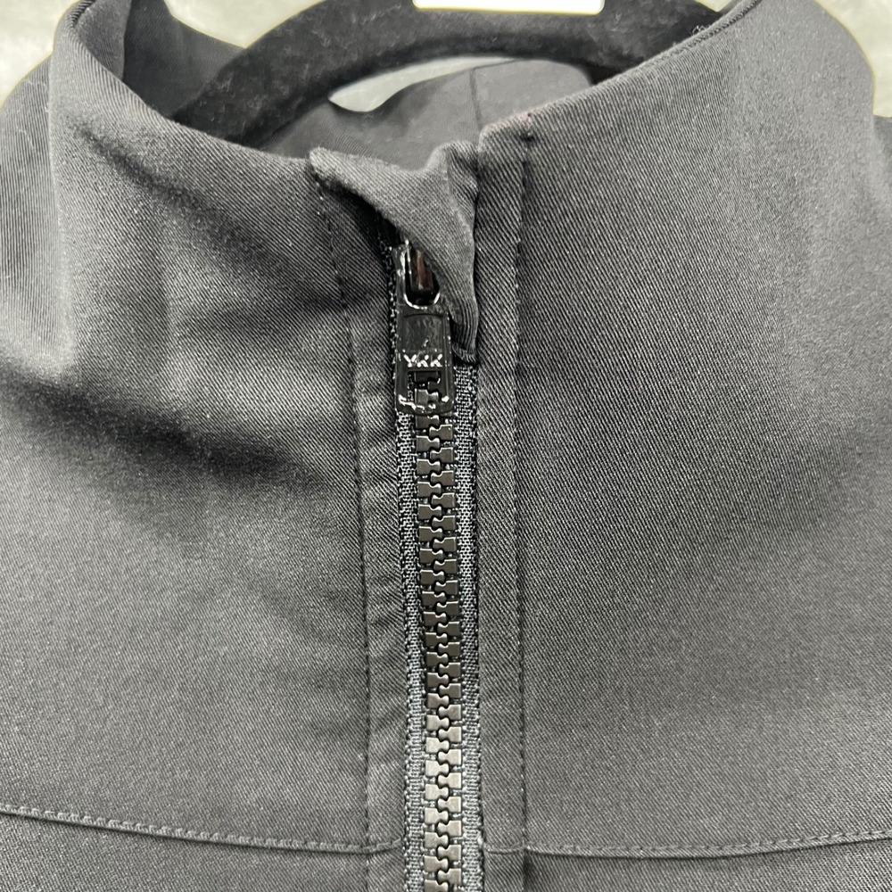 Mandala Scrub Jacket Women Size M Black Equa-Tek Full Zip Mock Neck Pockets - Picture 7 of 14